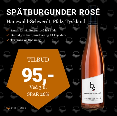 2021 Spätburgunder Rosé, Hanewald-Schwerdt, Pfalz, Tyskland